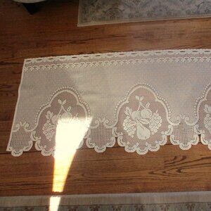 Lace Valance Ivory 54" Long x 23" Deep Substantial Weight NWOT